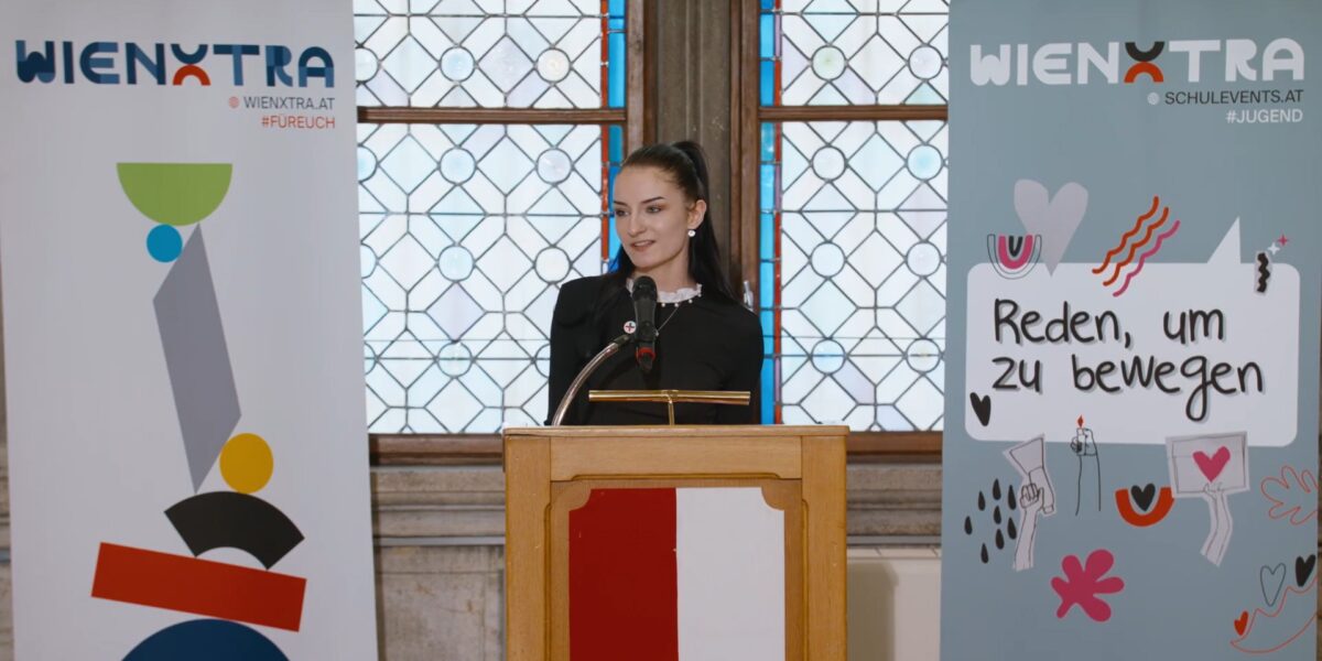 Jaqueline Caia – Siegerin beim Landesfinale des Jugend-Redewettbewerbs